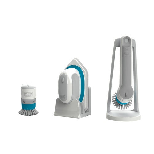 Grimebuster™ Pro Rechargeable Powered Scrubber with Charging Stand