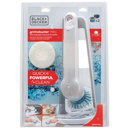 Grimebuster™ Pro Rechargeable Powered Scrubber with Charging Stand