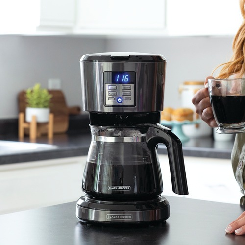 Black and Decker - 12Cup Coffeemaker Programmable Exclusive VORTEX Technology - CM1331BSC