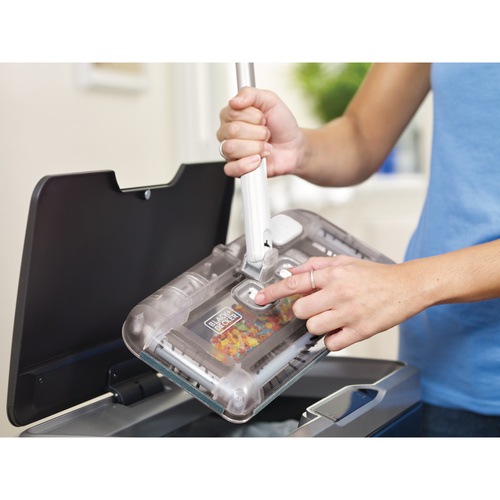 50 Minute Powered Floor Sweeper Powder White HFS115J10 BLACK+DECKER