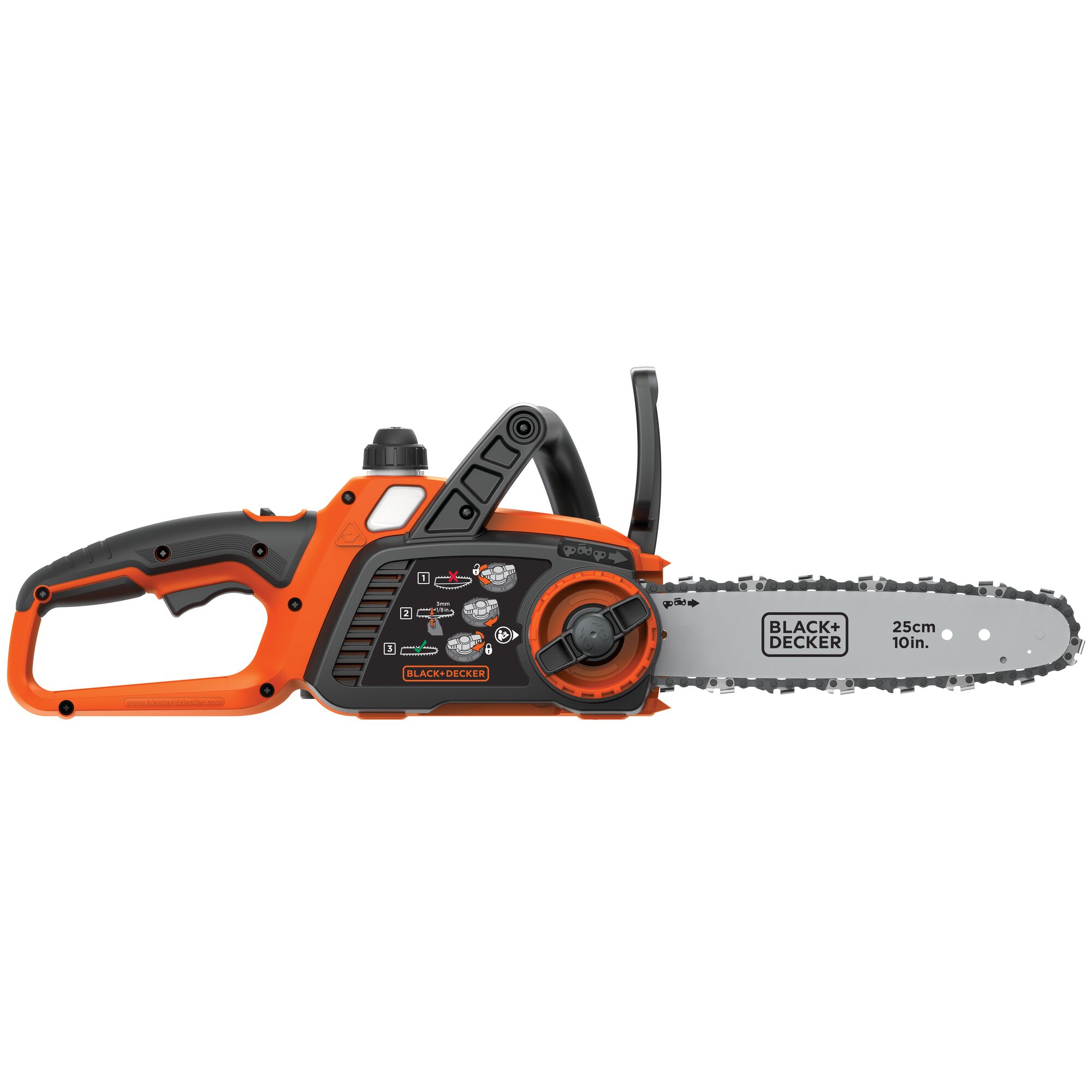 Battery chainsaw black and on sale decker