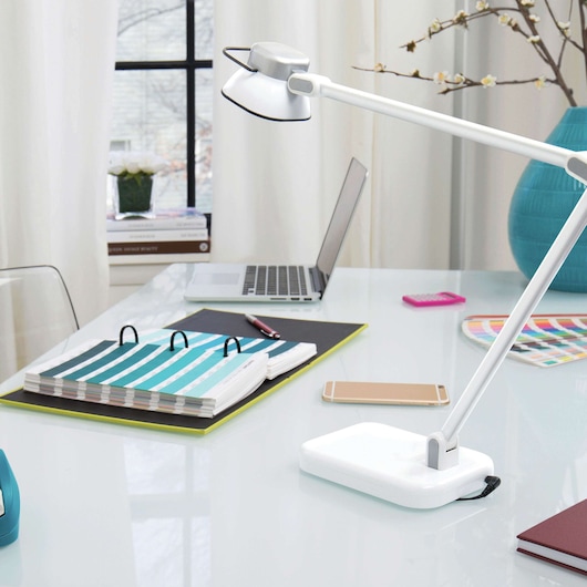 Elate™ Dual Arm LED Desk Lamp (White)
